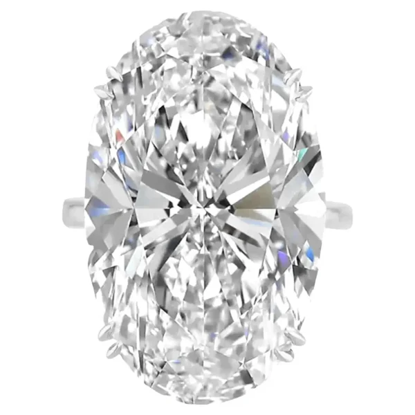 TYPE IIA GIA Certified 14 Ct. Oval Diamond Solitaire Ring