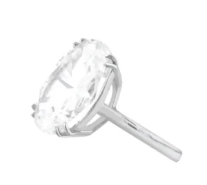 TYPE IIA GIA Certified 14 Ct. Oval Diamond Solitaire Ring 6 TYPE IIA GIA Certified 14 Ct. Oval Diamond Solitaire Ring