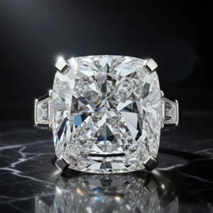 GIA Certified 26 Carat Cushion Cut Diamond Platinum Engagement Ring