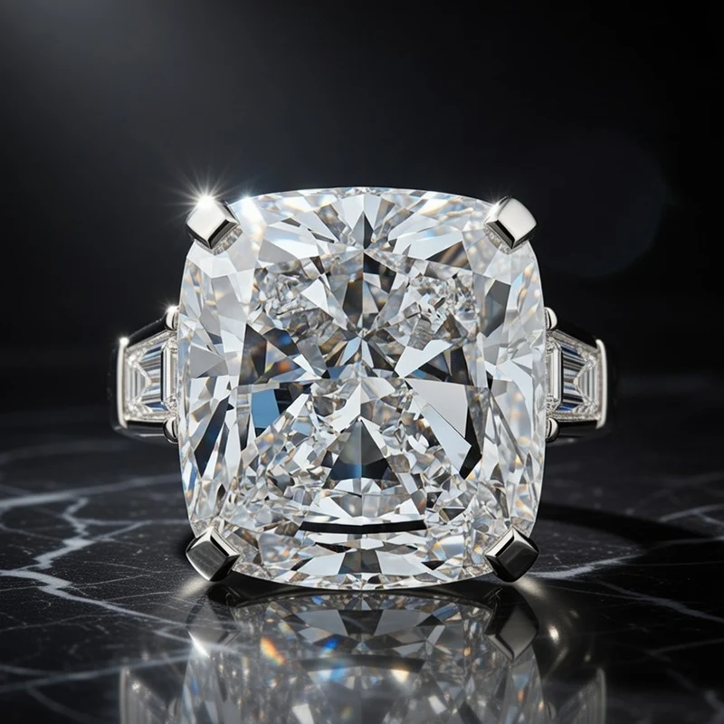 GIA Certified 26 Carat Cushion Cut Diamond Platinum Engagement Ring 20 GIA Certified 26 Carat Cushion Cut Diamond Platinum Engagement Ring
