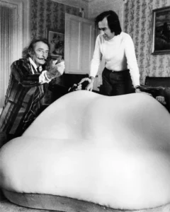 Surrealist Salivasofa Original Prototype Red Lips Sofa By Salvador Dali