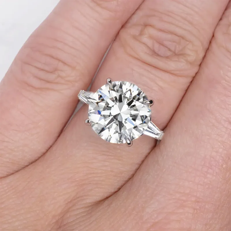 GIA Certified 10.66 Carat Round Cut Diamond D Color Flawless Clarity Ring 3 GIA Certified 10.66 Carat Round Cut Diamond D Color Flawless Clarity Ring