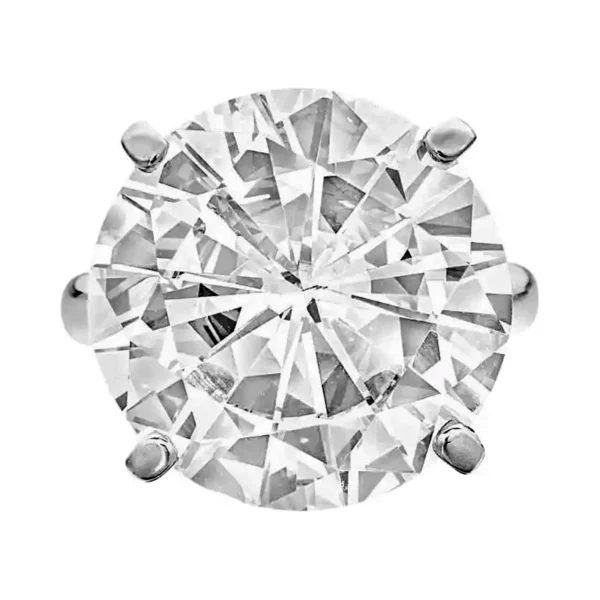 GIA Certified 20 Carat Round Cut Diamond Engagement Platinum Ring