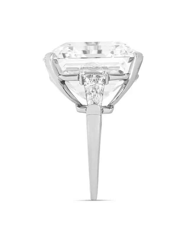 Elegance GIA Certified 10.12 Ct. Emerald Cut Diamond Tapered Baguette Ring 4 GIA Certified 10.12 Ct. Emerald Cut Diamond Tapered Baguette Ring