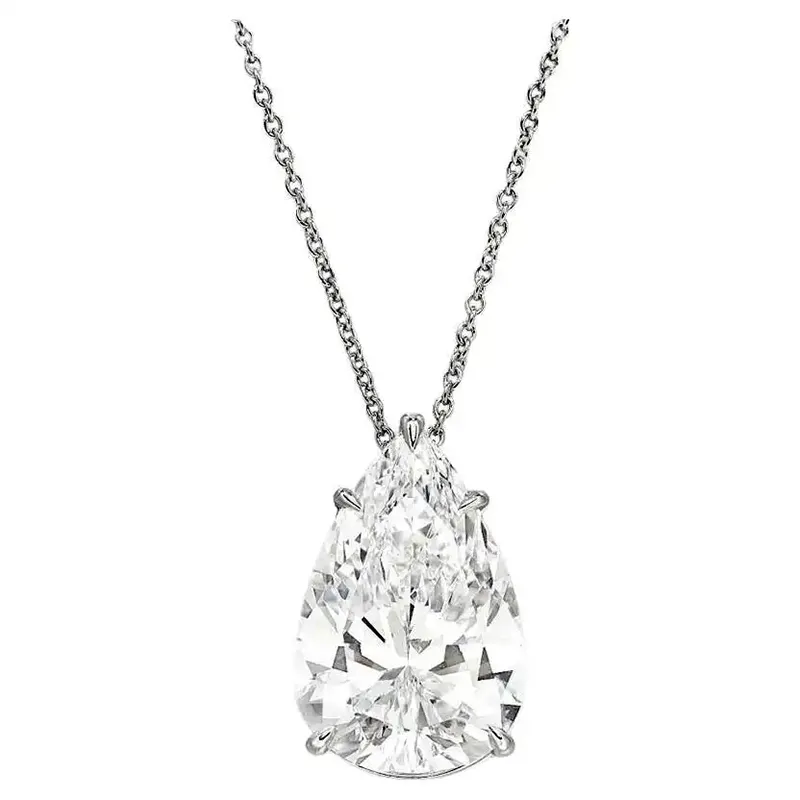 legendary TYPE IIA 7 Carat Pear Cut Diamond Pendant Necklace 1 TYPE IIA 7 Carat Pear Cut Diamond Pendant Necklace