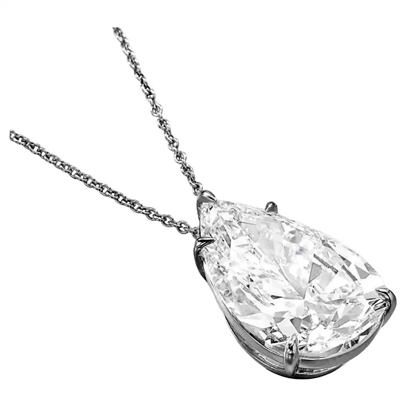 legendary TYPE IIA 7 Carat Pear Cut Diamond Pendant Necklace 3 TYPE IIA 7 Carat Pear Cut Diamond Pendant Necklace