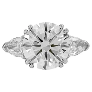 GIA Certified 4.71 Carat Round Brilliant Cut Diamond Ring
