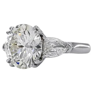 GIA Certified 4.71 Carat Round Brilliant Cut Diamond Ring