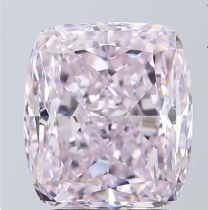 GIA Certified 3.05 Carat Cushion Cut Light Purplish Pink Diamond Engagement Ring