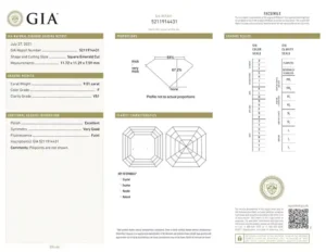 Luxury GIA Certified 9 Ct. Emerald Cut Diamond Solitaire Ring 5 GIA Certified 9 Ct. Emerald Cut Diamond Solitaire Ring