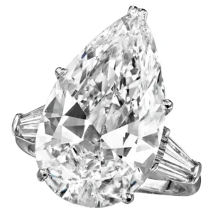 GIA Certified 5 Carat Pear D Color Internally Flawless Diamond Engagement Ring