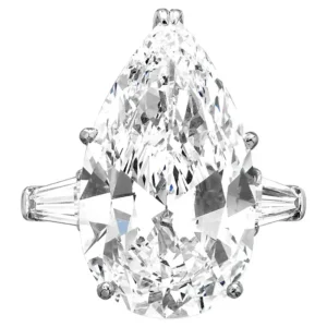 GIA Certified 5 Carat Pear D Color Internally Flawless Diamond Engagement Ring