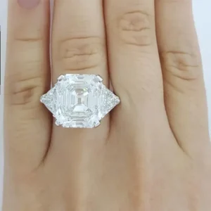 1950's Tiffany & Co. Authentic Vintage Emerald Cut 10 Carat Diamond Ring