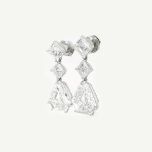 BVLGARI GIA Certified 14 Carat Diamond Drop Earrings