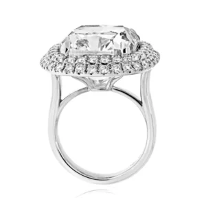 GIA Certified 7.33 Carat Cushion Diamond Platinum Ring D FLAWLESS