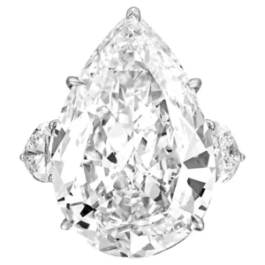 GIA Certified 10 Carat Pear Cut Diamond Ring D VVS