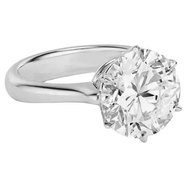 Exceptional GIA Certified 5.70 Carat Round Cut Diamond D Color VVS1 Clarity