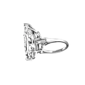 EXCEPTIONAL GIA Certified 6.23 Carat Pear Cut Diamond Ring Type IIA D FLAWLESS