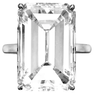 GIA Cetified 11.26 Carat Emerald Cut Diamond Platinum Ring