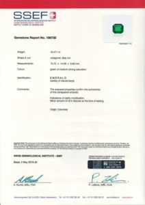 Van Cleef & Arpels Vintage Colombian Emerald Diamond Ring SSEF Certified