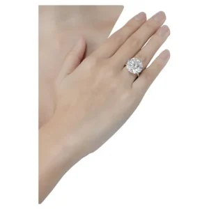 GIA Certified 10 Carat G Color Round Diamond Platinum Ring