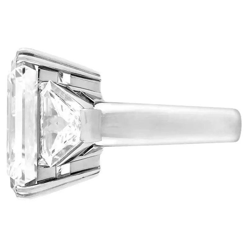 FLAWLESS GIA Certified 7.41 Ct. Emerald Cut Diamond Platinum Ring 3 FLAWLESS GIA Certified 7.41 Ct. Emerald Cut Diamond Platinum Ring