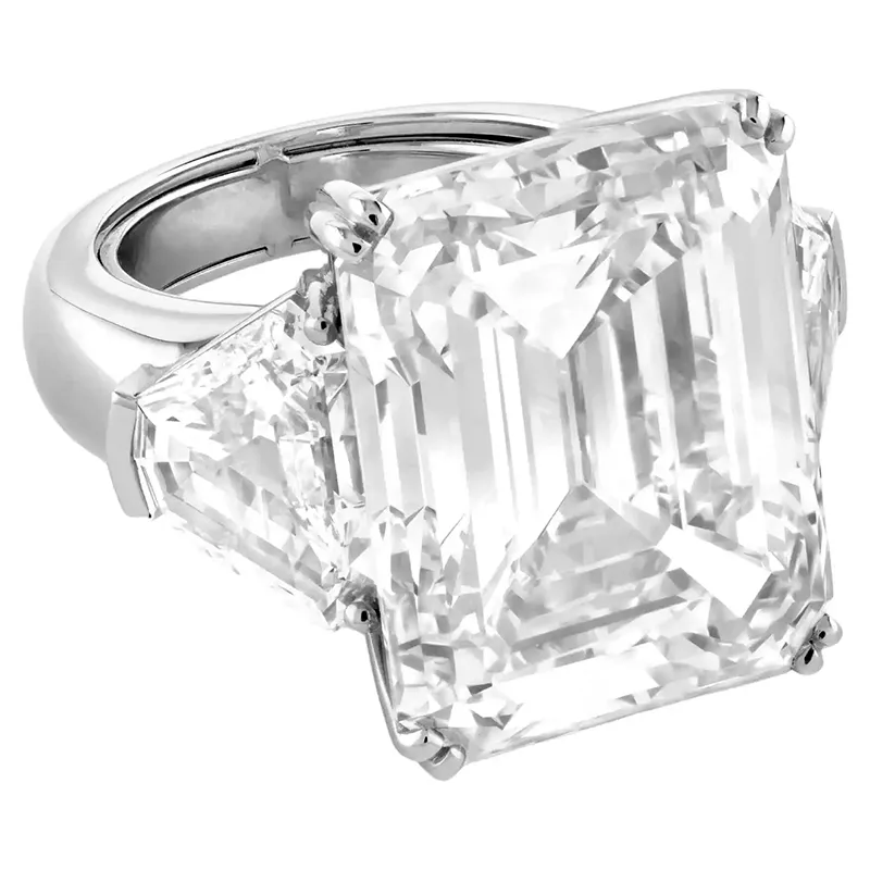FLAWLESS GIA Certified 7.41 Ct. Emerald Cut Diamond Platinum Ring 1 FLAWLESS GIA Certified 7.41 Ct. Emerald Cut Diamond Platinum Ring