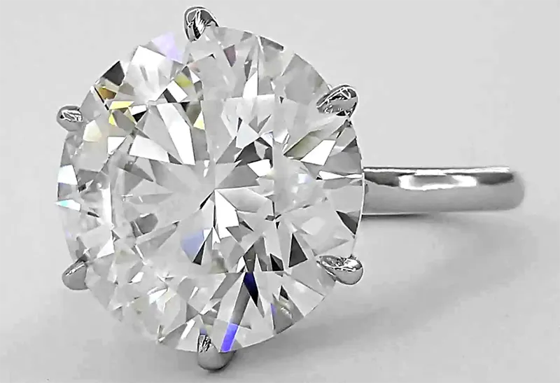 GIA Certified 10 Carat Round Brilliant Diamond Platinum Ring 3 GIA Certified 10 Carat Round Brilliant Diamond Platinum Ring