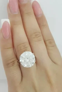 GIA Certified 10 Carat Round Brilliant Diamond Platinum Ring 8 ev3 GIA Certified 10 Carat Round Brilliant Diamond Platinum Ring