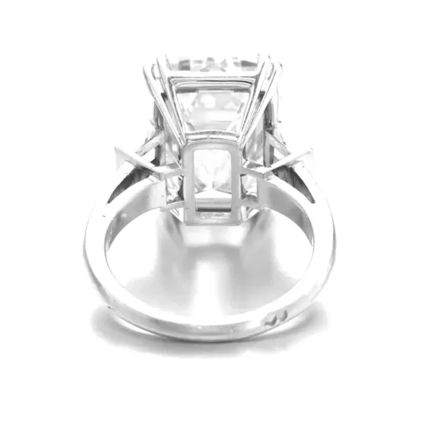 GIA Certified 10.14 Carat Emerald Cut Diamond Platinum Ring