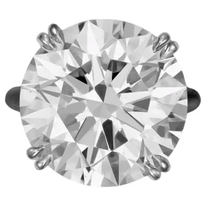 GIA Certified 8.07 Carat Round Cut Diamond D Color Flawless Clarity Ring
