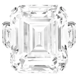 GIA Certified 8.03 Carat Emerald Cut Diamond E Color VVS2 Clarity Platinum Ring