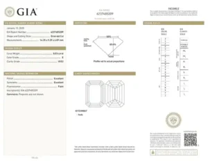 GIA Certified 8.03 Carat Emerald Cut Diamond E Color VVS2 Clarity Platinum Ring