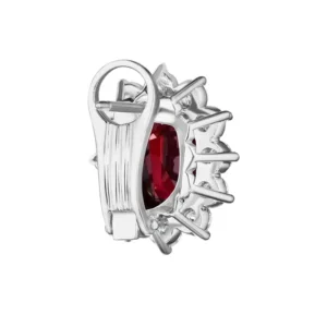 10.23ct Certified Natural Cushion Ruby & Diamond Halo Earrings in Platinum & 18K 8 10.23ct Certified Natural Cushion Ruby & Diamond Halo Earrings in Platinum & 18K