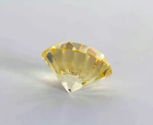 Natural Fancy Intense Yellow Diamond 22.77 Carat Platinum Ring