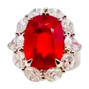 Emilio Jewelry Certified 10.00 Carat No Heat Pigeons Blood Museum Quality Ruby