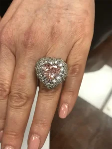 GIA Certified 7.0 Carat Heart Shape Pink Diamond Cocktail Ring