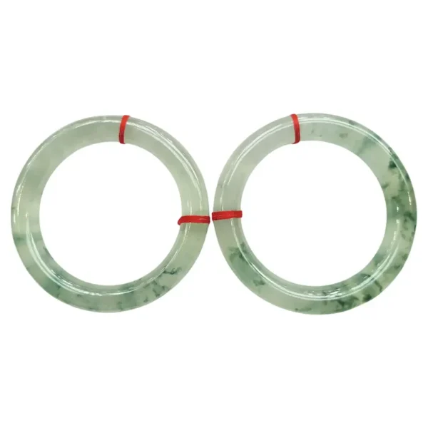 Important 1920s Glass Type Floating Flower Jadeite Bangles 段家玉 Duan Family Jade
