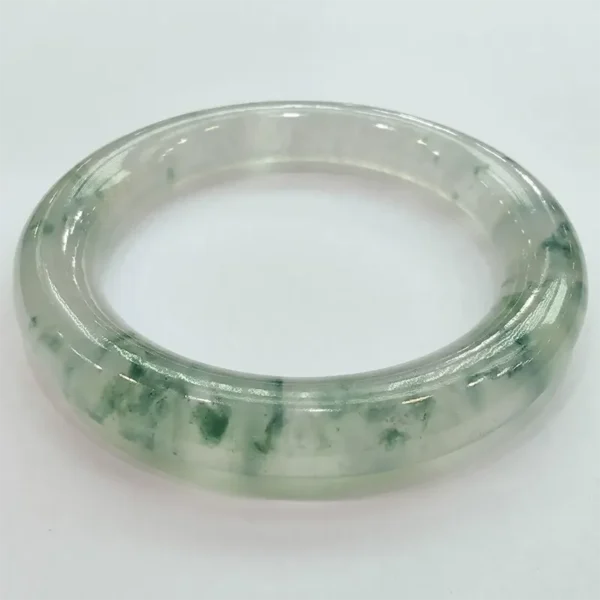 Important 1920s Glass Type Floating Flower Jadeite Bangles 段家玉 Duan Family Jade