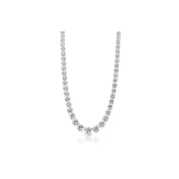 100-Carat Diamond Tennis Necklace D-E-F Color VVS-VS Clarity
