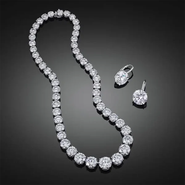 100-Carat Diamond Tennis Necklace D-E-F Color VVS-VS Clarity