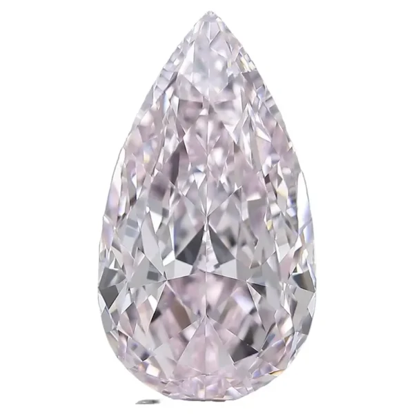 GIA Certified 5.05 Carat Fancy Pear Brilliant Cut Light Purplish Pink Diamond
