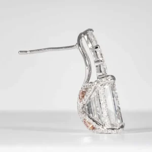 Shreve Crump & Low GIA Certified 18.21 Carat Asscher Cut Diamond Drop Earrings