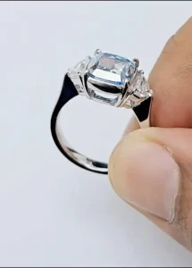 Emilio Jewelry Gia Certified Fancy Blue Diamond Ring 4 carat