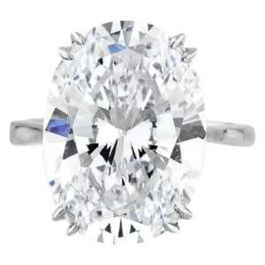 GIA Certified 6.09 Carat Oval Diamond Cut Ring D Color VS1 Clarity