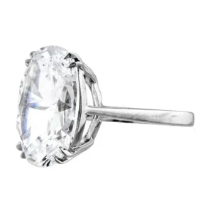 GIA Certified 6.09 Carat Oval Diamond Cut Ring D Color VS1 Clarity
