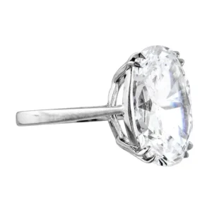 GIA Certified 6.09 Carat Oval Diamond Cut Ring D Color VS1 Clarity