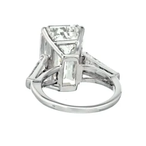 11.89 Carat Emerald Cut Diamond I/VS1 GIA Platinum Engagement Ring