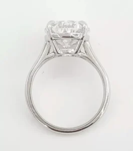 GIA Certified 6.40 Carat Oval Platinum Ring