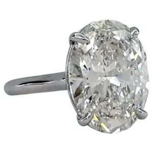 GIA Certified 6.40 Carat Oval Platinum Ring